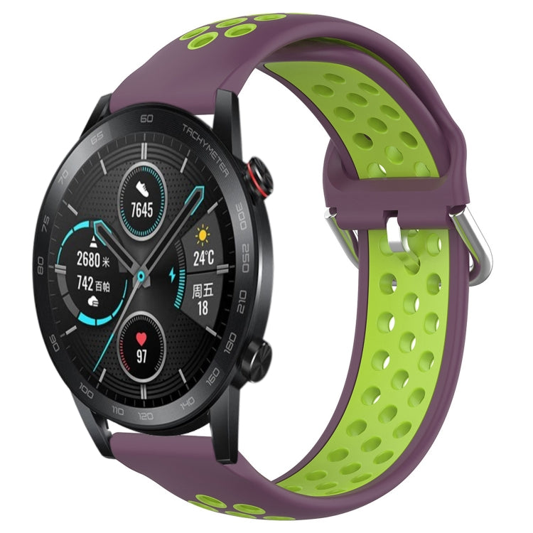 Cinturino sportivo in silicone traspirante perforato da 22 mm, For Honor Magic Watch 2 46mm