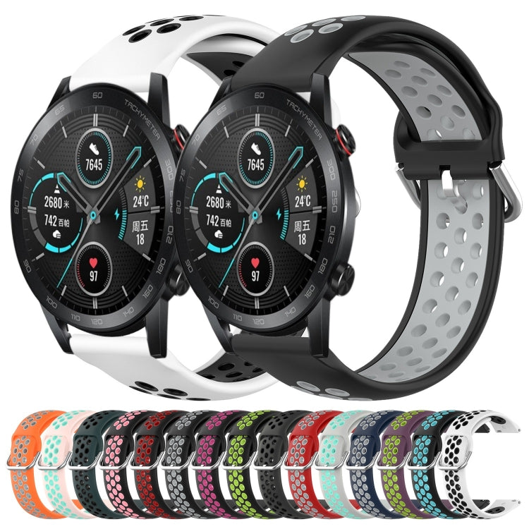 Cinturino sportivo in silicone traspirante perforato da 22 mm, For Honor Magic Watch 2 46mm
