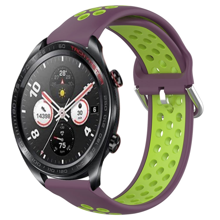 Cinturino sportivo in silicone traspirante perforato da 22 mm, For Honor Watch Dream