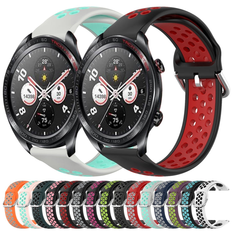 Cinturino sportivo in silicone traspirante perforato da 22 mm, For Honor Watch Dream
