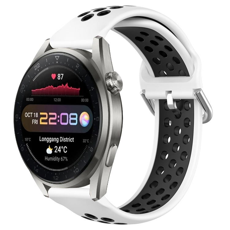 Cinturino sportivo in silicone traspirante perforato da 22 mm, For Huawei Watch 3 Pro New