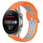 Cinturino sportivo in silicone traspirante perforato da 22 mm, For Huawei Watch 3 Pro New