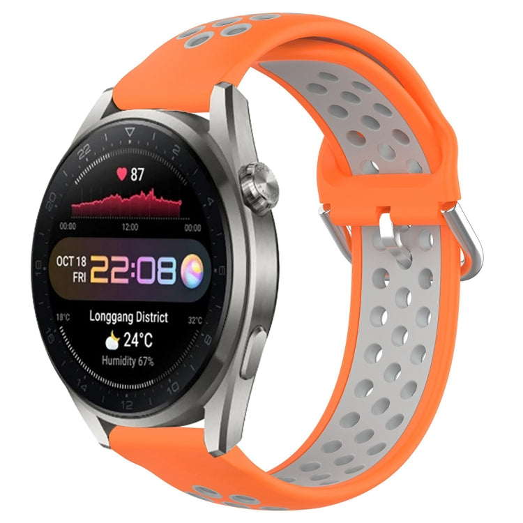 Cinturino sportivo in silicone traspirante perforato da 22 mm, For Huawei Watch 3 Pro New