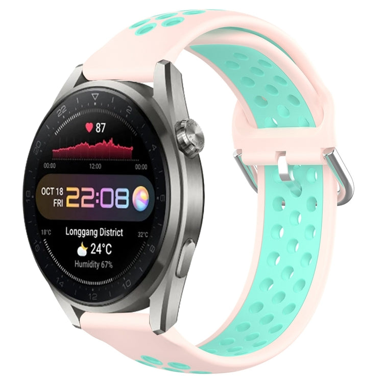 Cinturino sportivo in silicone traspirante perforato da 22 mm, For Huawei Watch 3 Pro New