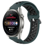 Cinturino sportivo in silicone traspirante perforato da 22 mm, For Huawei Watch 3 Pro New