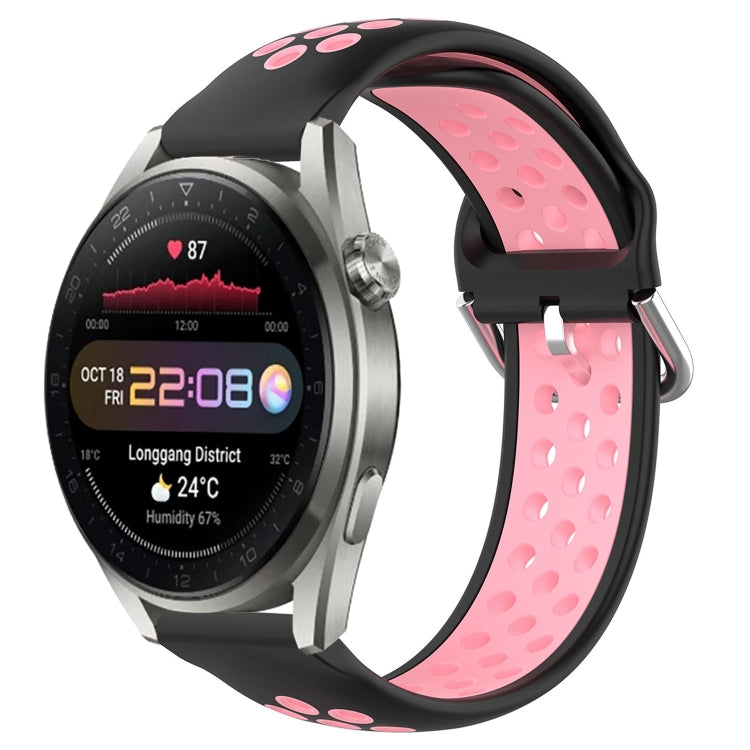 Cinturino sportivo in silicone traspirante perforato da 22 mm, For Huawei Watch 3 Pro New