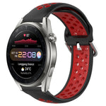 Cinturino sportivo in silicone traspirante perforato da 22 mm, For Huawei Watch 3 Pro New