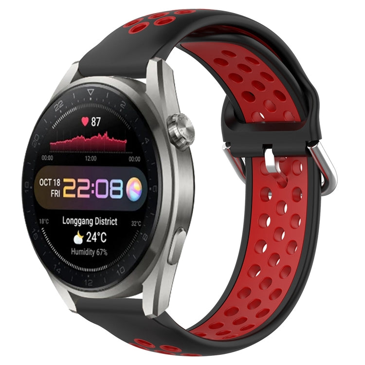 Cinturino sportivo in silicone traspirante perforato da 22 mm, For Huawei Watch 3 Pro New