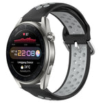 Cinturino sportivo in silicone traspirante perforato da 22 mm, For Huawei Watch 3 Pro New