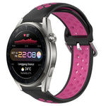Cinturino sportivo in silicone traspirante perforato da 22 mm, For Huawei Watch 3 Pro New