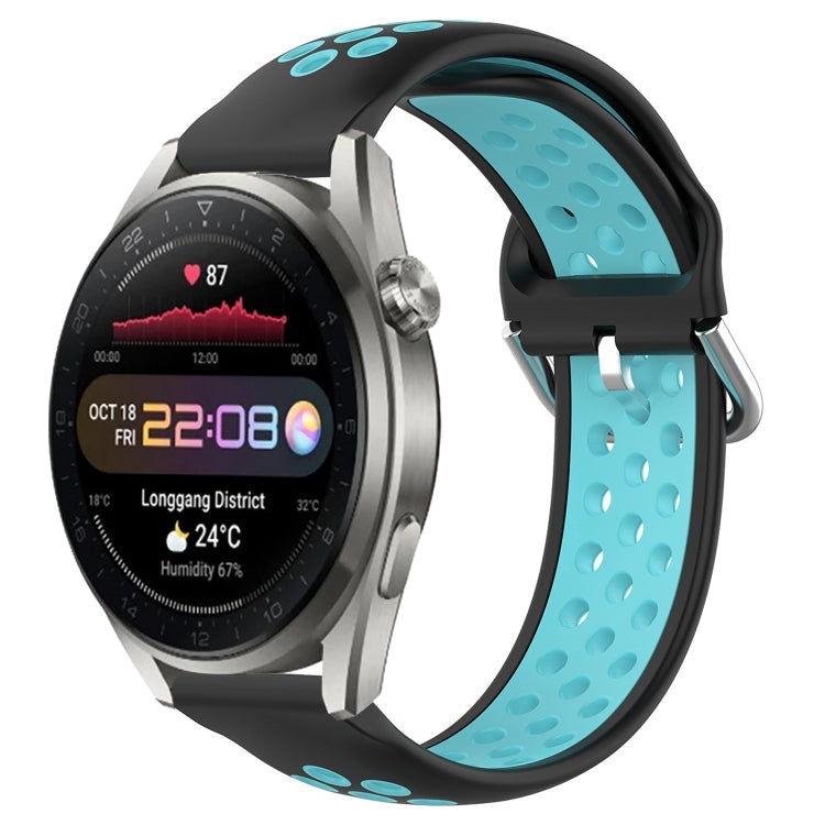 Cinturino sportivo in silicone traspirante perforato da 22 mm, For Huawei Watch 3 Pro New