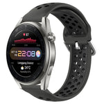 Cinturino sportivo in silicone traspirante perforato da 22 mm, For Huawei Watch 3 Pro New