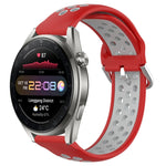 Cinturino sportivo in silicone traspirante perforato da 22 mm, For Huawei Watch 3 Pro New