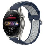 Cinturino sportivo in silicone traspirante perforato da 22 mm, For Huawei Watch 3 Pro New