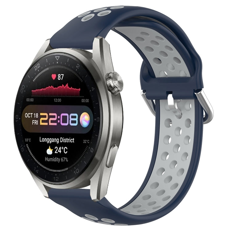 Cinturino sportivo in silicone traspirante perforato da 22 mm, For Huawei Watch 3 Pro New