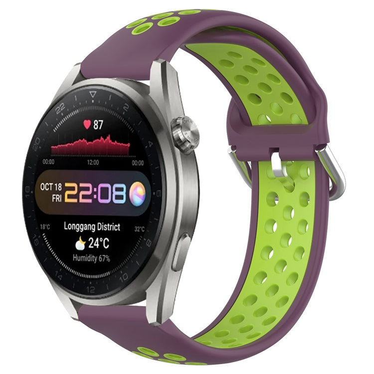 Cinturino sportivo in silicone traspirante perforato da 22 mm, For Huawei Watch 3 Pro New