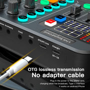 Mixer audio wireless multifunzionale M6 con cambio voce