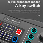 Mixer audio wireless M6 con cambio voce per PC e smartphone