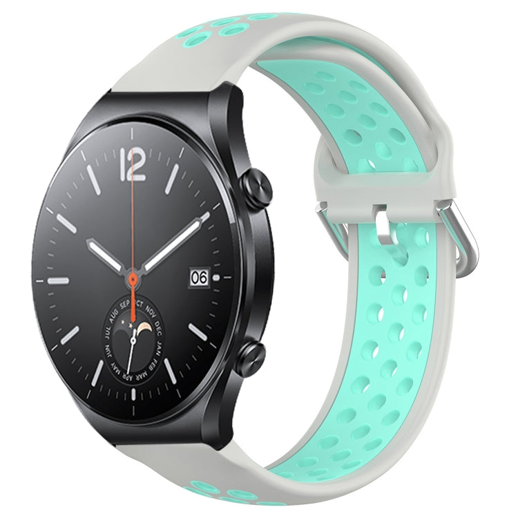 Cinturino sportivo in silicone traspirante perforato da 22 mm, For Xiaomi MI Watch S1