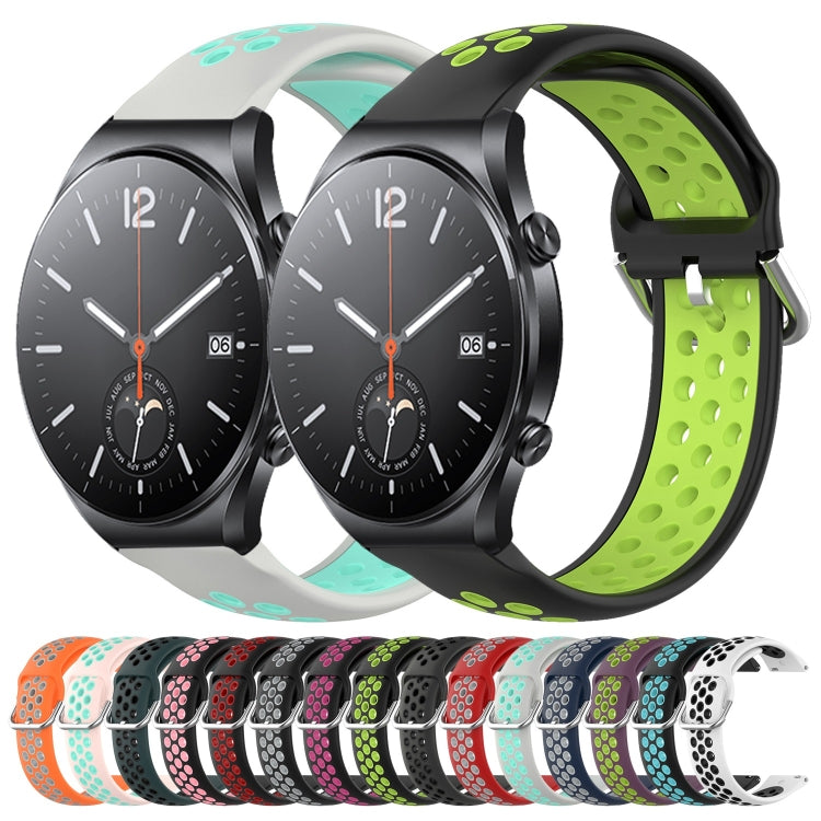 Cinturino sportivo in silicone traspirante perforato da 22 mm, For Xiaomi MI Watch S1