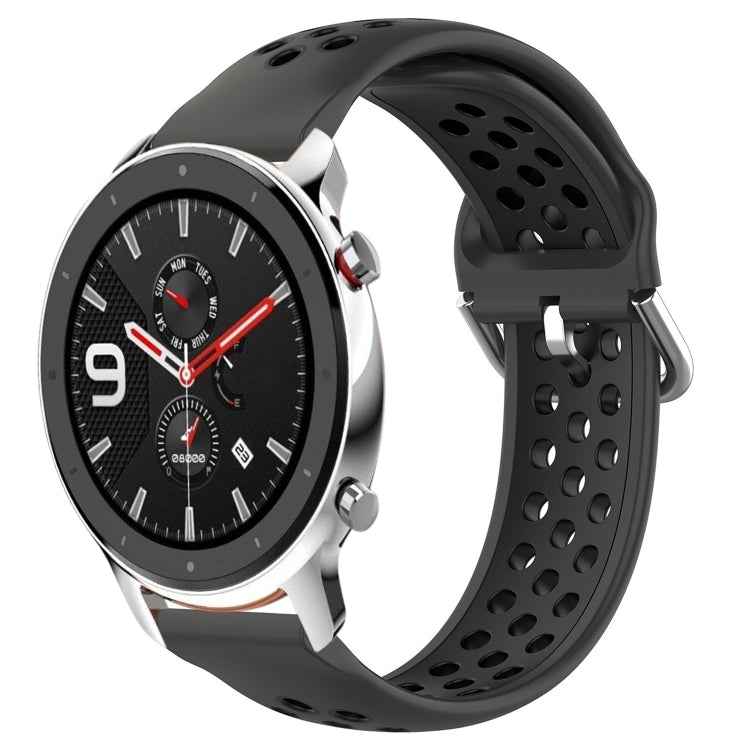 Cinturino sportivo in silicone traspirante perforato da 22 mm, For Amazfit GTR 4 Pro