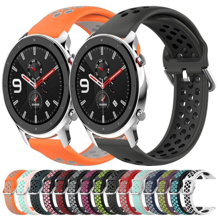Cinturino sportivo in silicone traspirante perforato da 22 mm, For Amazfit GTR 4 Pro