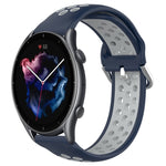 Cinturino sportivo in silicone traspirante perforato da 22 mm, For Amazfit GTR 3