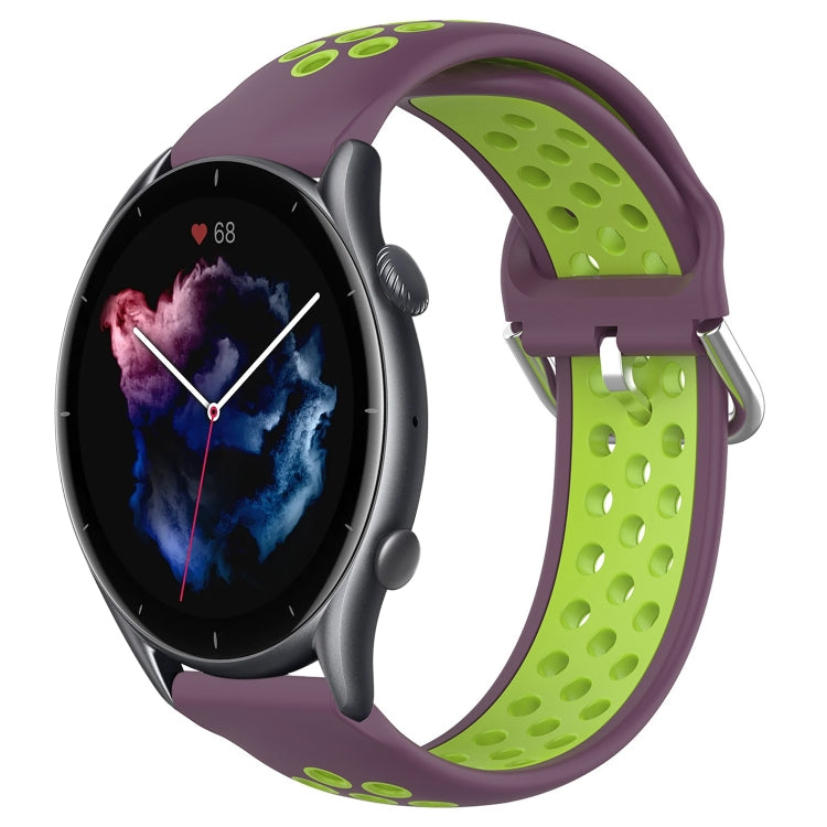 Cinturino sportivo in silicone traspirante perforato da 22 mm, For Amazfit GTR 3