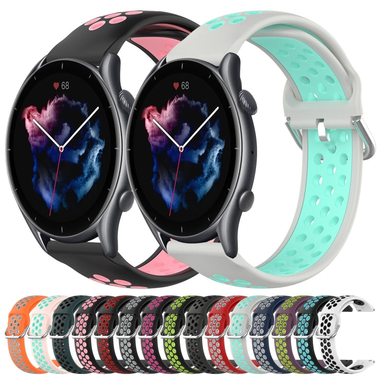 Cinturino sportivo in silicone traspirante perforato da 22 mm, For Amazfit GTR 3