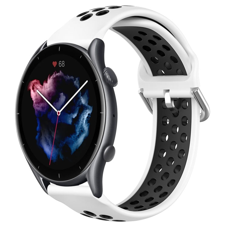 Cinturino sportivo in silicone traspirante perforato da 22 mm, For Amazfit GTR 3 Pro