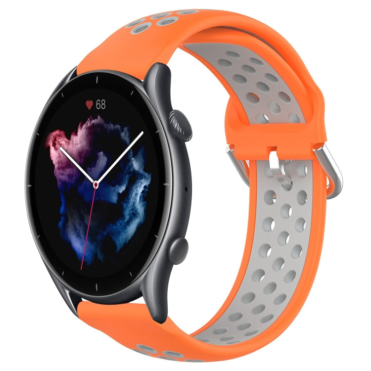 Cinturino sportivo in silicone traspirante perforato da 22 mm, For Amazfit GTR 3 Pro