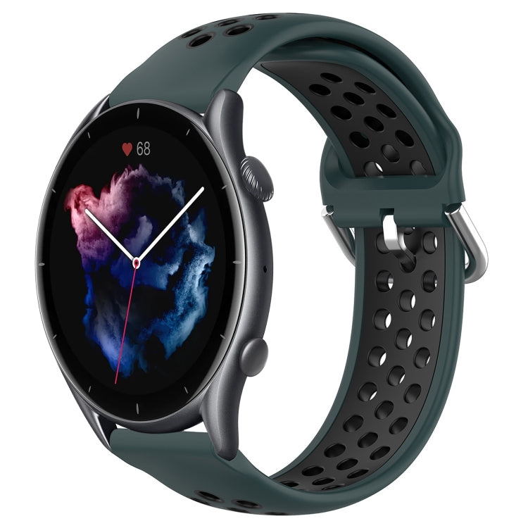 Cinturino sportivo in silicone traspirante perforato da 22 mm, For Amazfit GTR 3 Pro