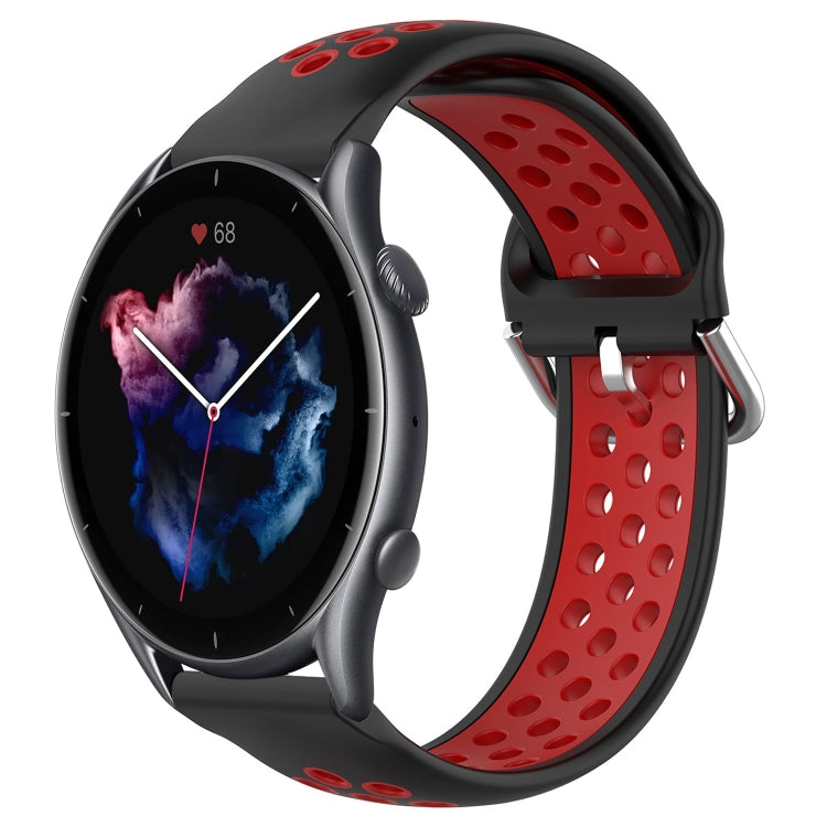Cinturino sportivo in silicone traspirante perforato da 22 mm, For Amazfit GTR 3 Pro