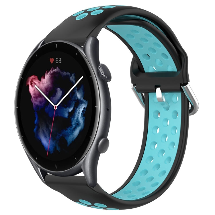 Cinturino sportivo in silicone traspirante perforato da 22 mm, For Amazfit GTR 3 Pro