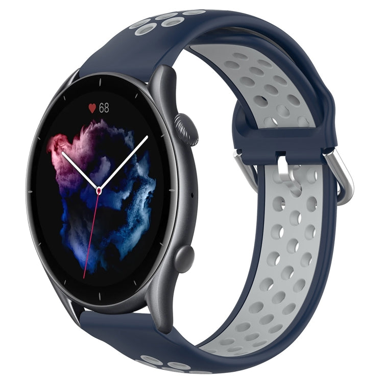 Cinturino sportivo in silicone traspirante perforato da 22 mm, For Amazfit GTR 3 Pro