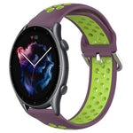 Cinturino sportivo in silicone traspirante perforato da 22 mm, For Amazfit GTR 3 Pro