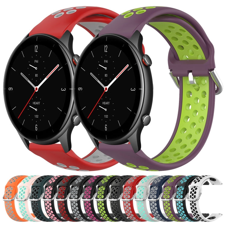Cinturino sportivo in silicone traspirante perforato da 22 mm, For Amazfit GTR 2e