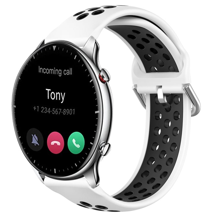 Cinturino sportivo in silicone traspirante perforato da 22 mm, For Amazfit GTR 2