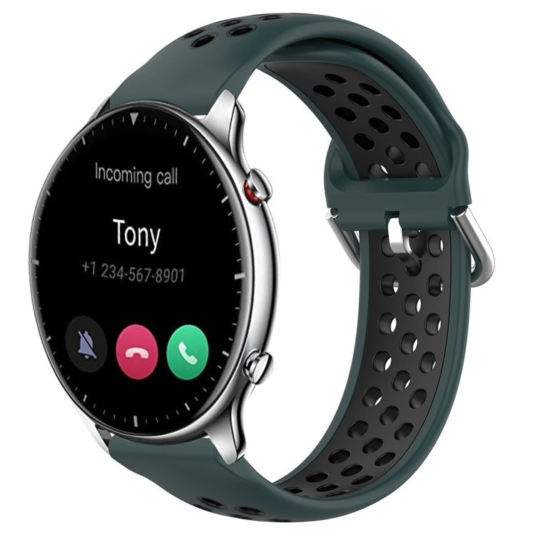 Cinturino sportivo in silicone traspirante perforato da 22 mm, For Amazfit GTR 2