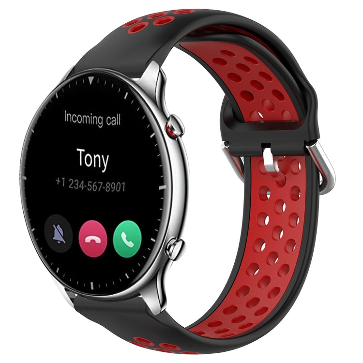 Cinturino sportivo in silicone traspirante perforato da 22 mm, For Amazfit GTR 2