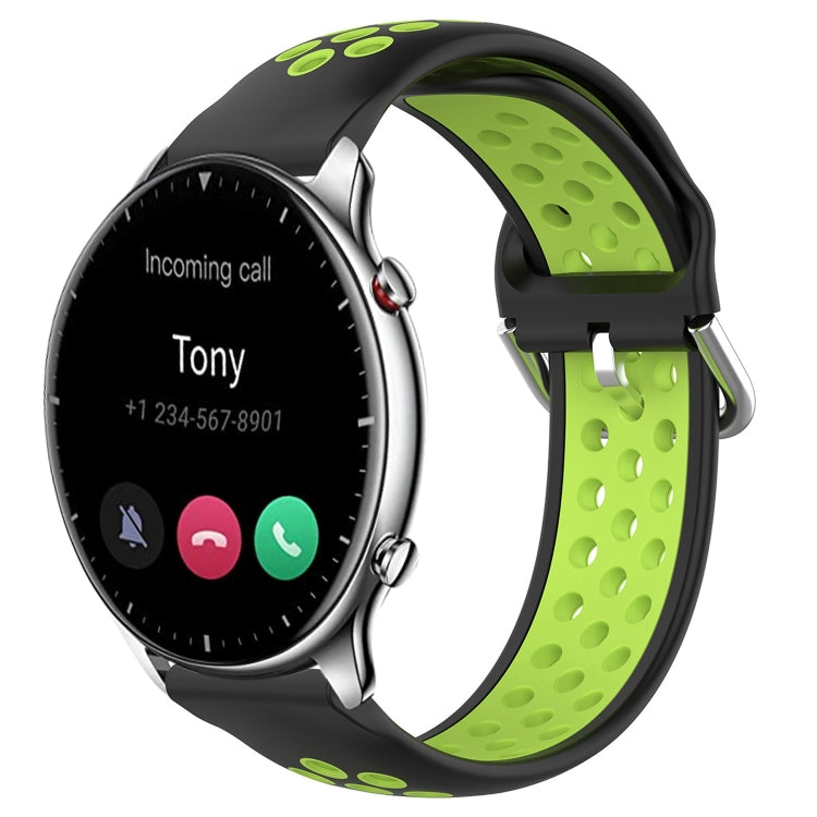 Cinturino sportivo in silicone traspirante perforato da 22 mm, For Amazfit GTR 2