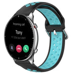 Cinturino sportivo in silicone traspirante perforato da 22 mm, For Amazfit GTR 2