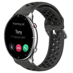 Cinturino sportivo in silicone traspirante perforato da 22 mm, For Amazfit GTR 2