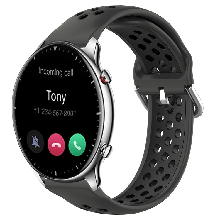 Cinturino sportivo in silicone traspirante perforato da 22 mm, For Amazfit GTR 2