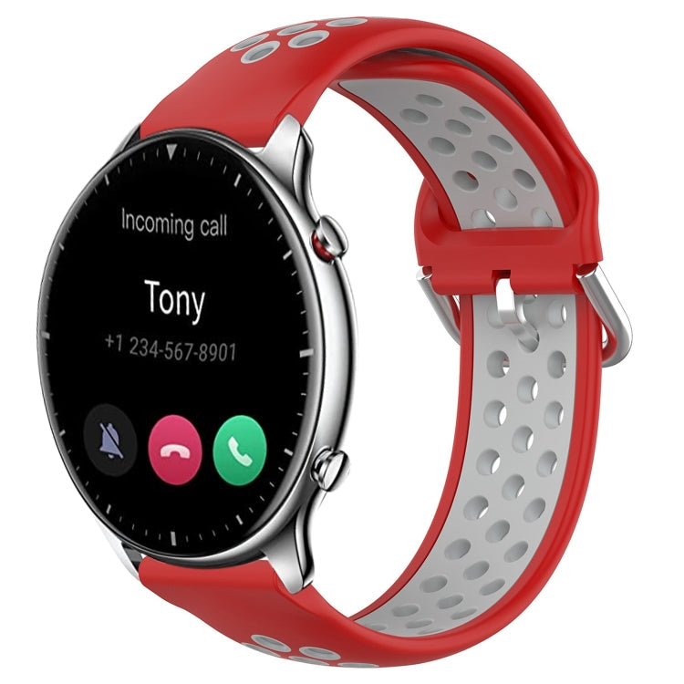 Cinturino sportivo in silicone traspirante perforato da 22 mm, For Amazfit GTR 2