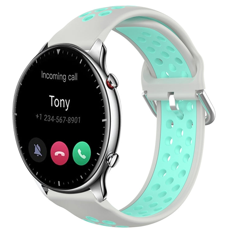 Cinturino sportivo in silicone traspirante perforato da 22 mm, For Amazfit GTR 2