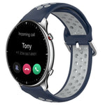 Cinturino sportivo in silicone traspirante perforato da 22 mm, For Amazfit GTR 2