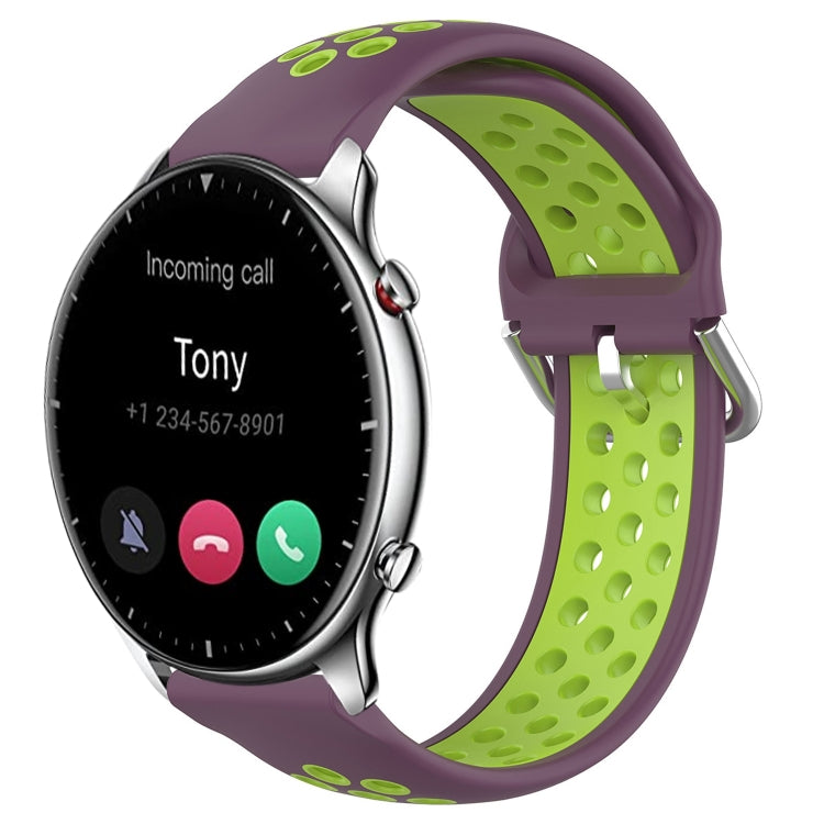 Cinturino sportivo in silicone traspirante perforato da 22 mm, For Amazfit GTR 2