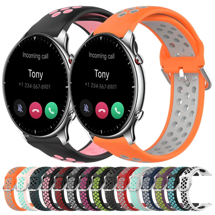 Cinturino sportivo in silicone traspirante perforato da 22 mm, For Amazfit GTR 2