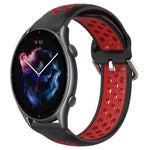 Cinturino sportivo in silicone traspirante perforato da 22 mm, For Amazfit 3
